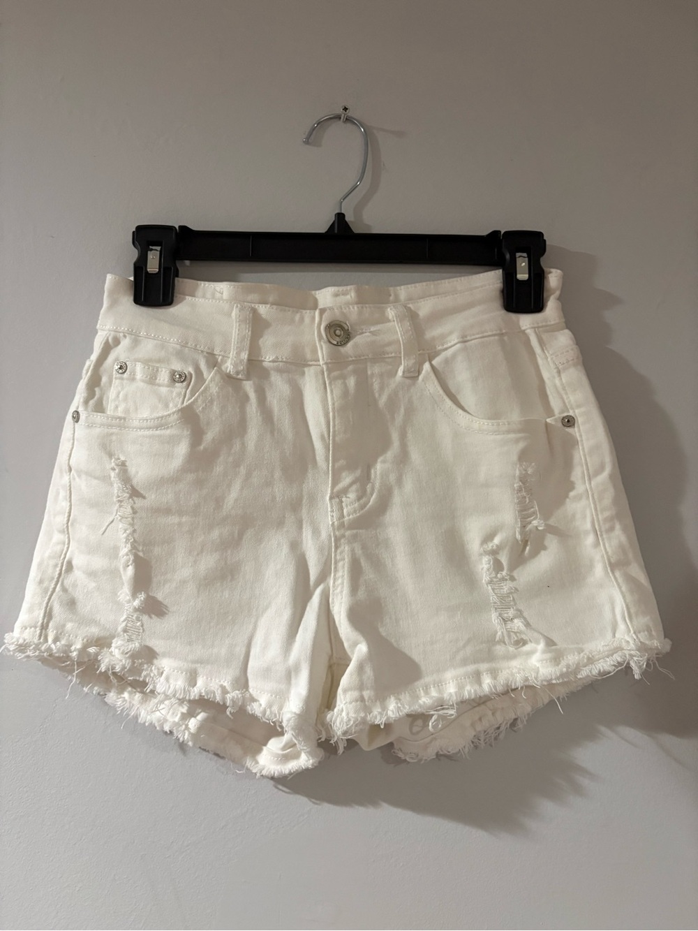 Dsquared Shorts Size Medium White Distressed Women's Denim Shorts